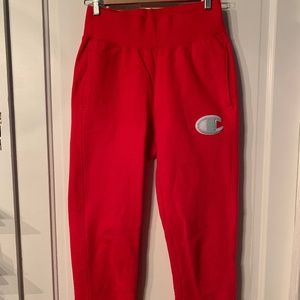 Red Champion Sweatpants